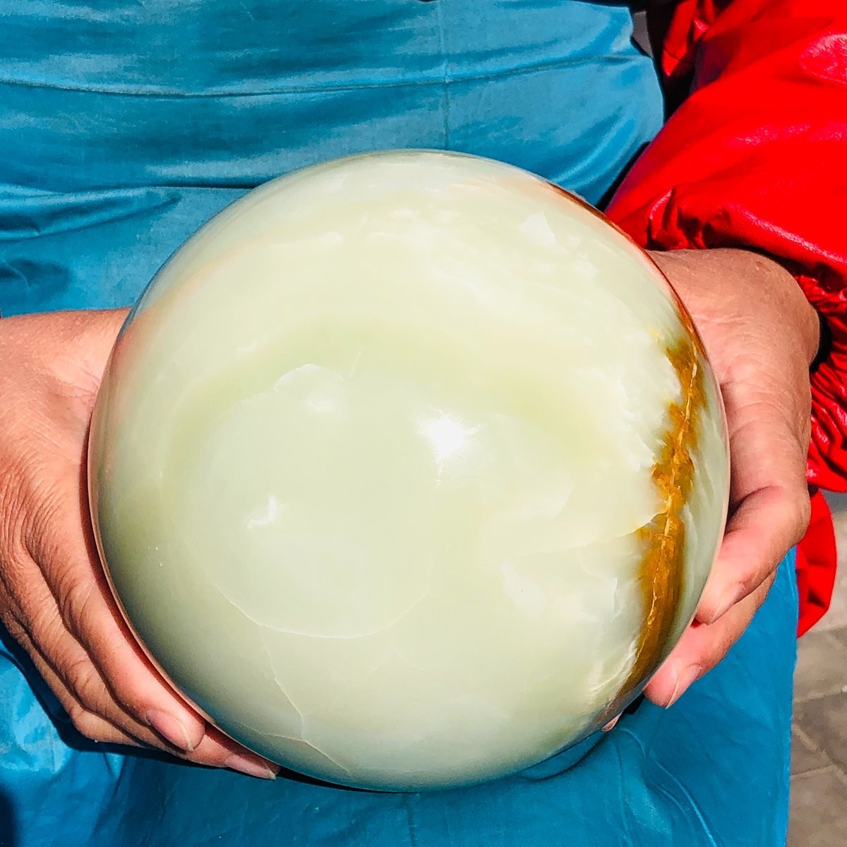 4900g Natural Afghan Jade Chakra Quartz Sphere healing ball Specimen