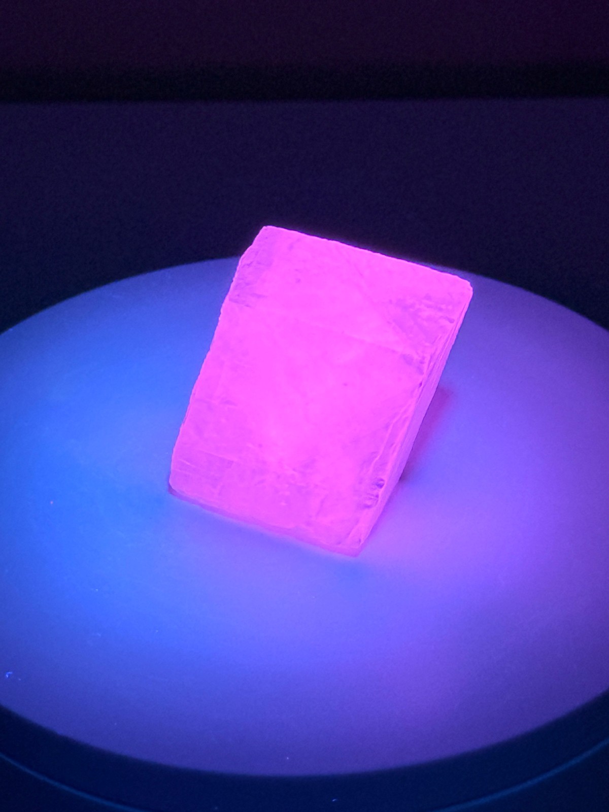 RADIANT Iceland Spar Calcite Crystal Specimen w/ Terlingua-like Fluorescence