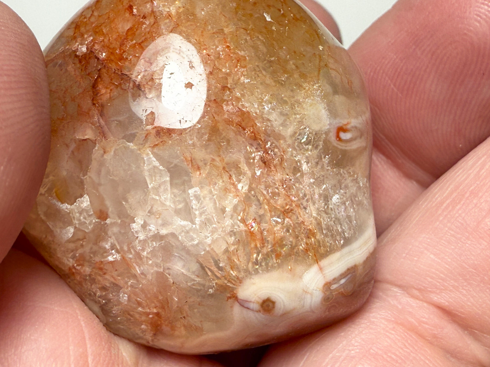 2.0 oz Michigan Minnesota Lake Superior Agate LSA #18 EYES BANDS (polished