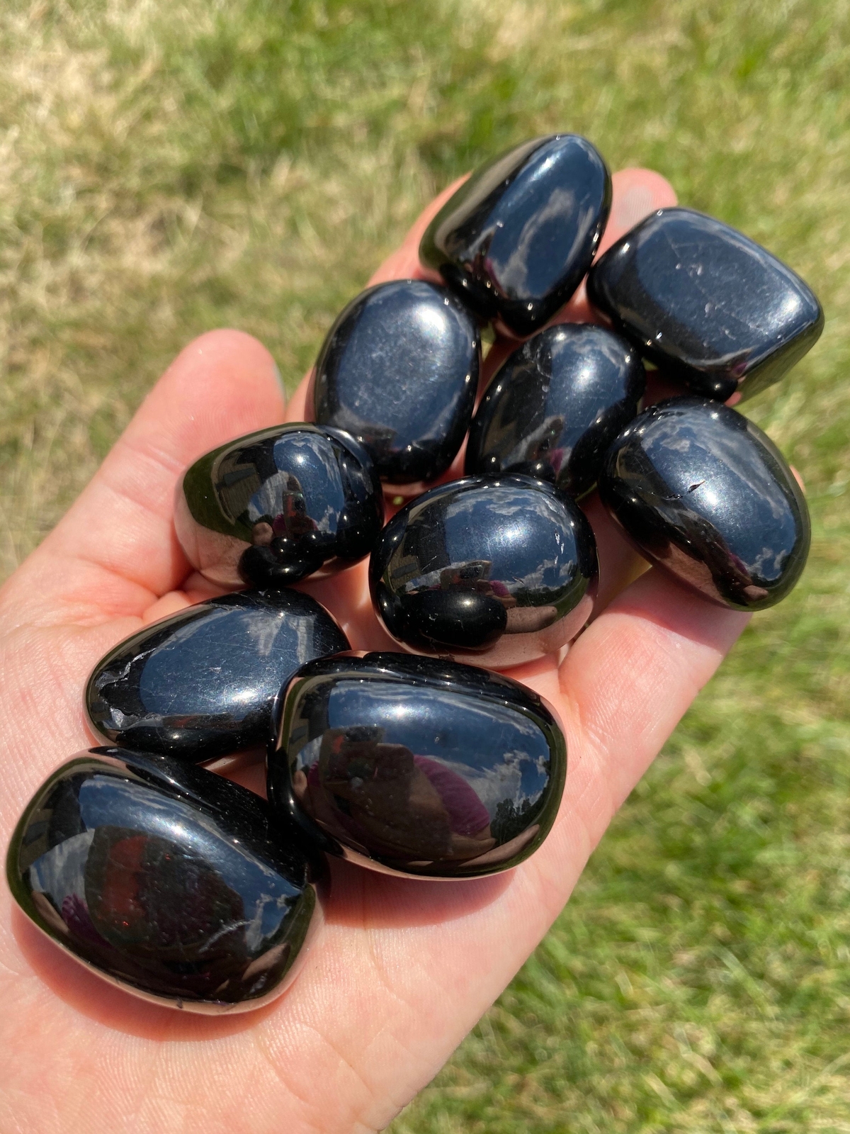 Jet Tumbled Stone – Polished Jet Crystal, Natural Jet from Siberia, Russia