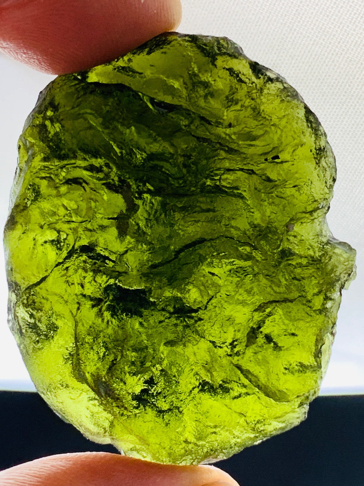 TOP Moldavite Raw Moldavite Crystal from Czech Republic PICcertificate 115CT