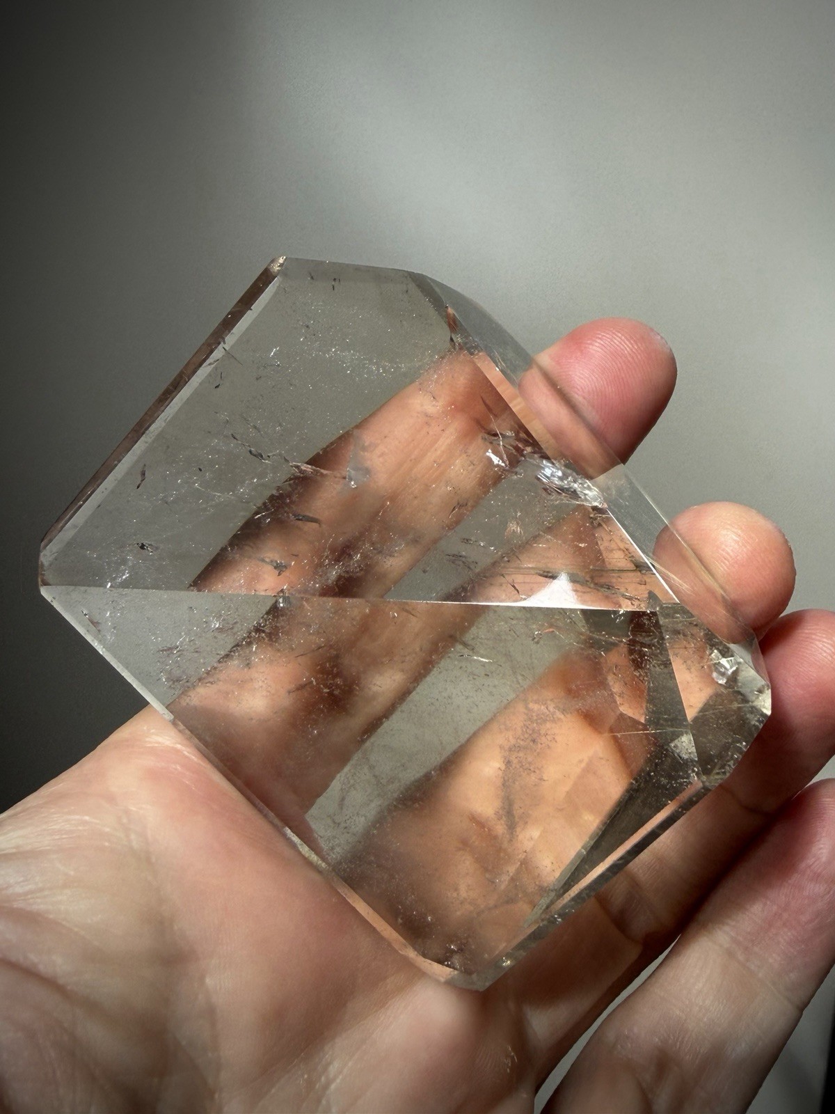 Gold Rutilated Quartz Crystal Optical Quartz Rutile Inclusion Quartz Polished