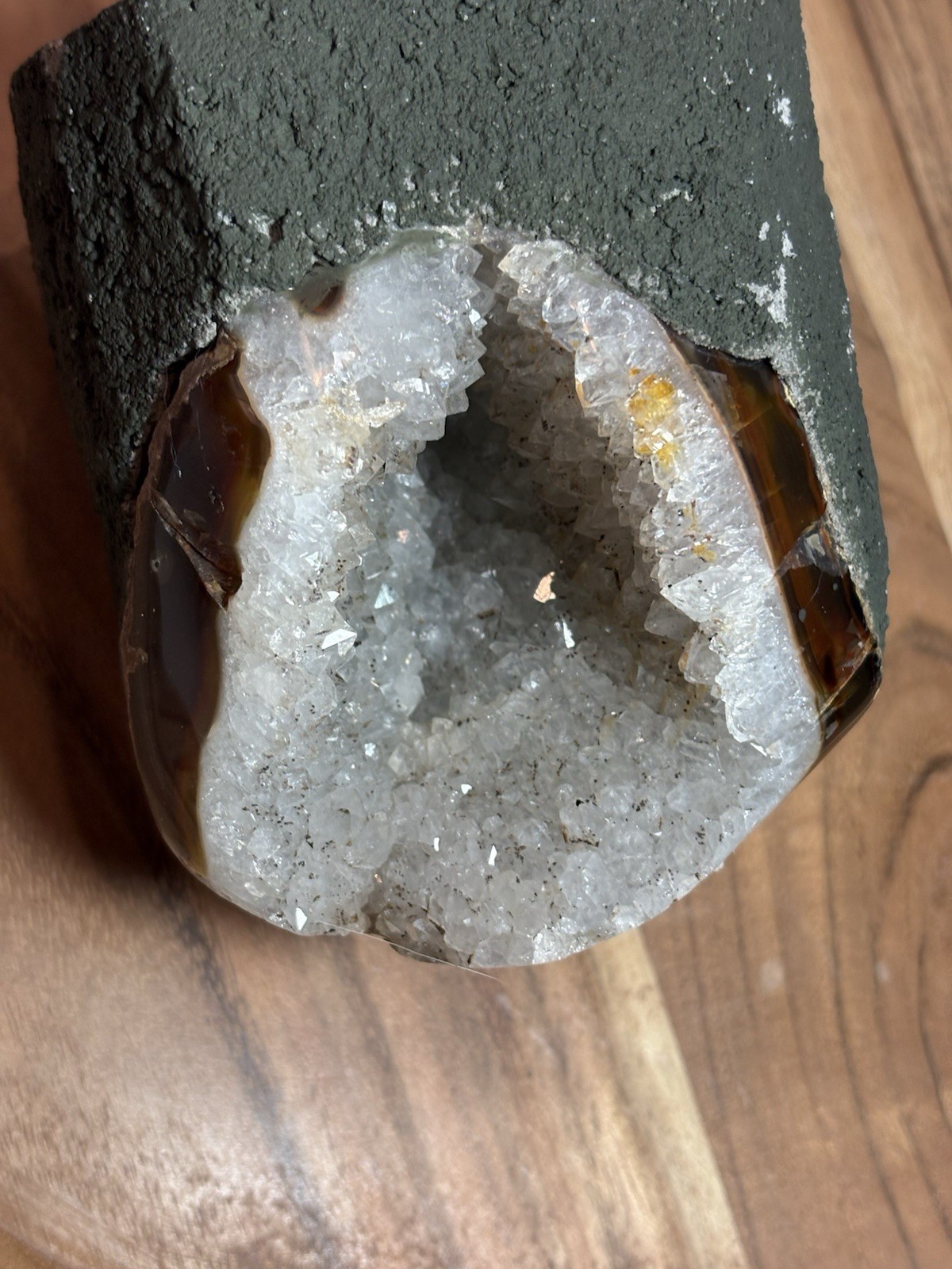 1240g Mini Crystal Amethyst Cathedral With Brown Agate Banding Reiki Meditation