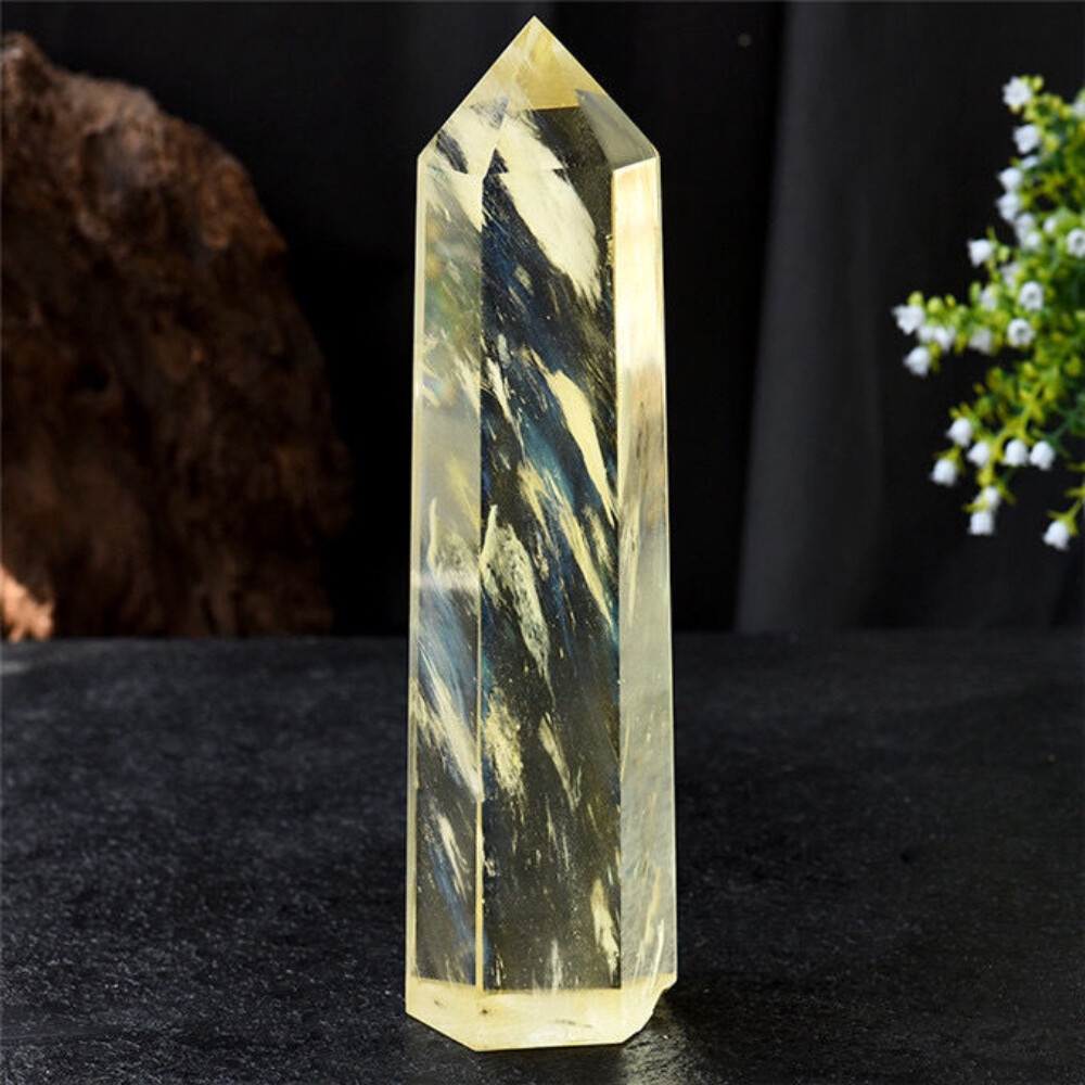 Large Natural Citrine Quartz Healing Big Crystal Jumbo Tower Point Wand Obelisk