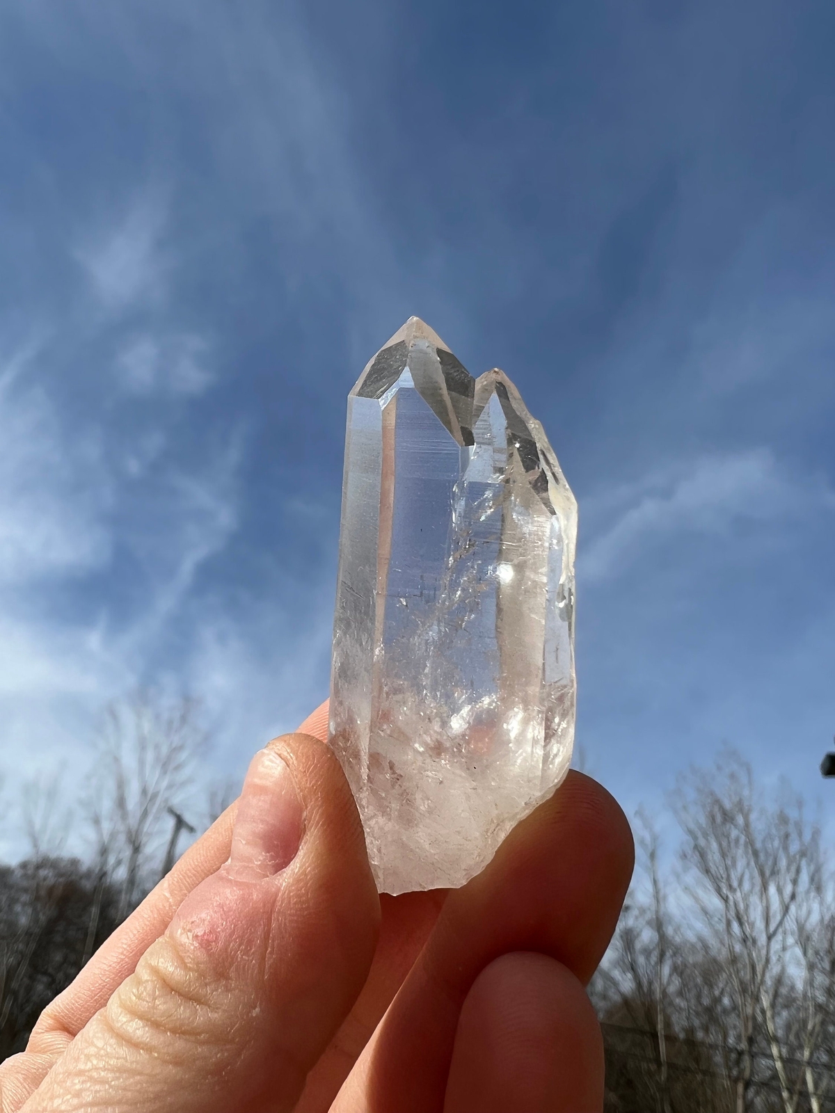 Lemurian Quartz Crystal with Multiple Points (Cluster) from Minas Gerais, Brazil