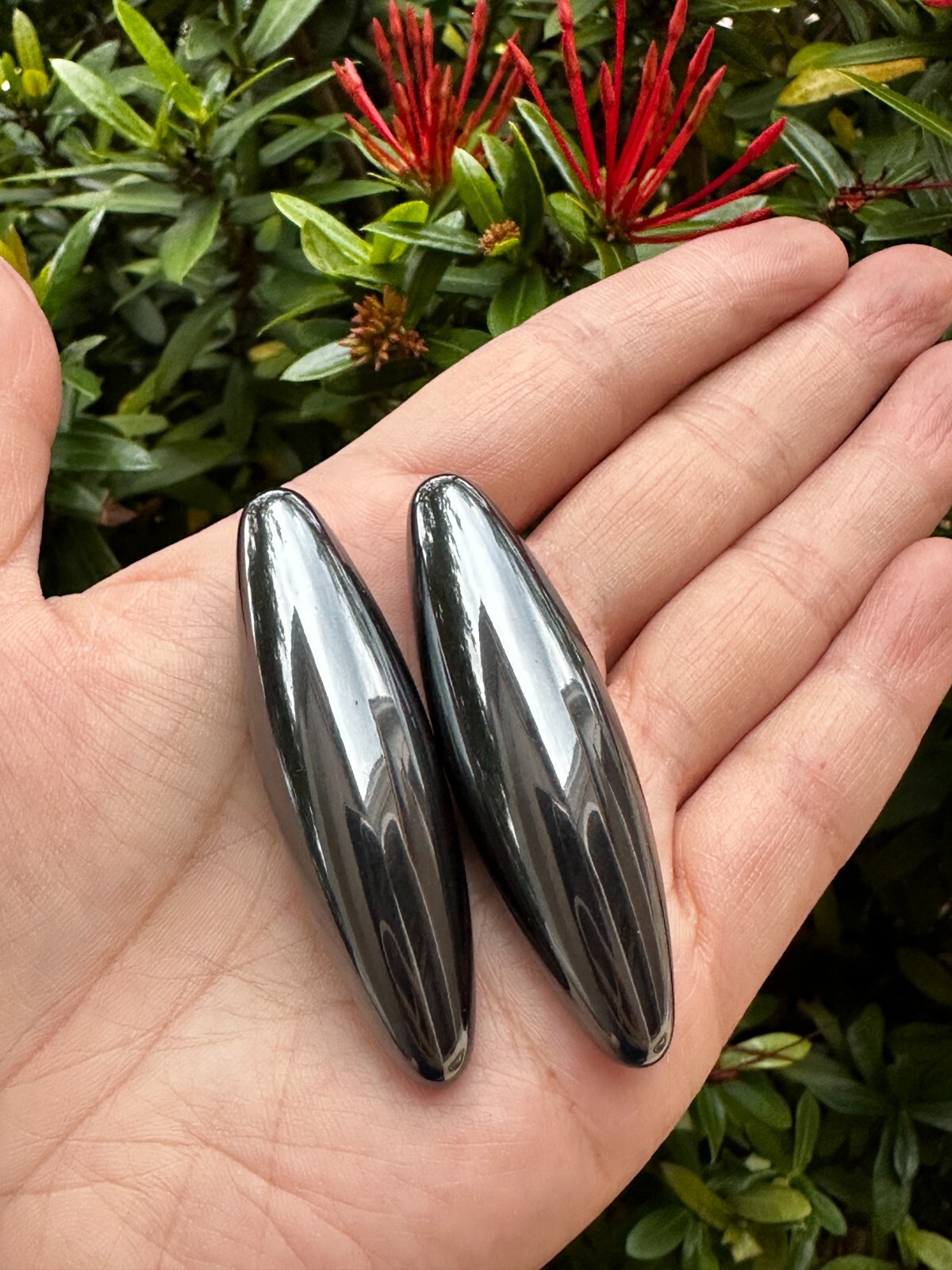Magnet Hematite Elliptical Zingers, Oval Magnet Hematite, Wholesale Bulk Lot