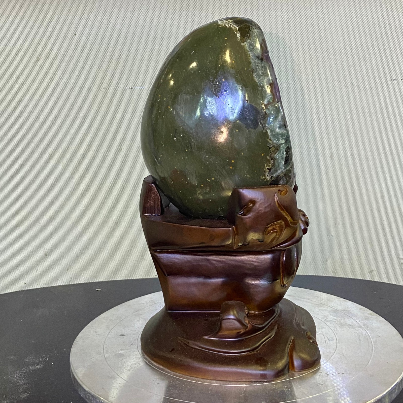 8.26LB Natural amethyst Dinosaur egg Quartz Crystal specimen healing