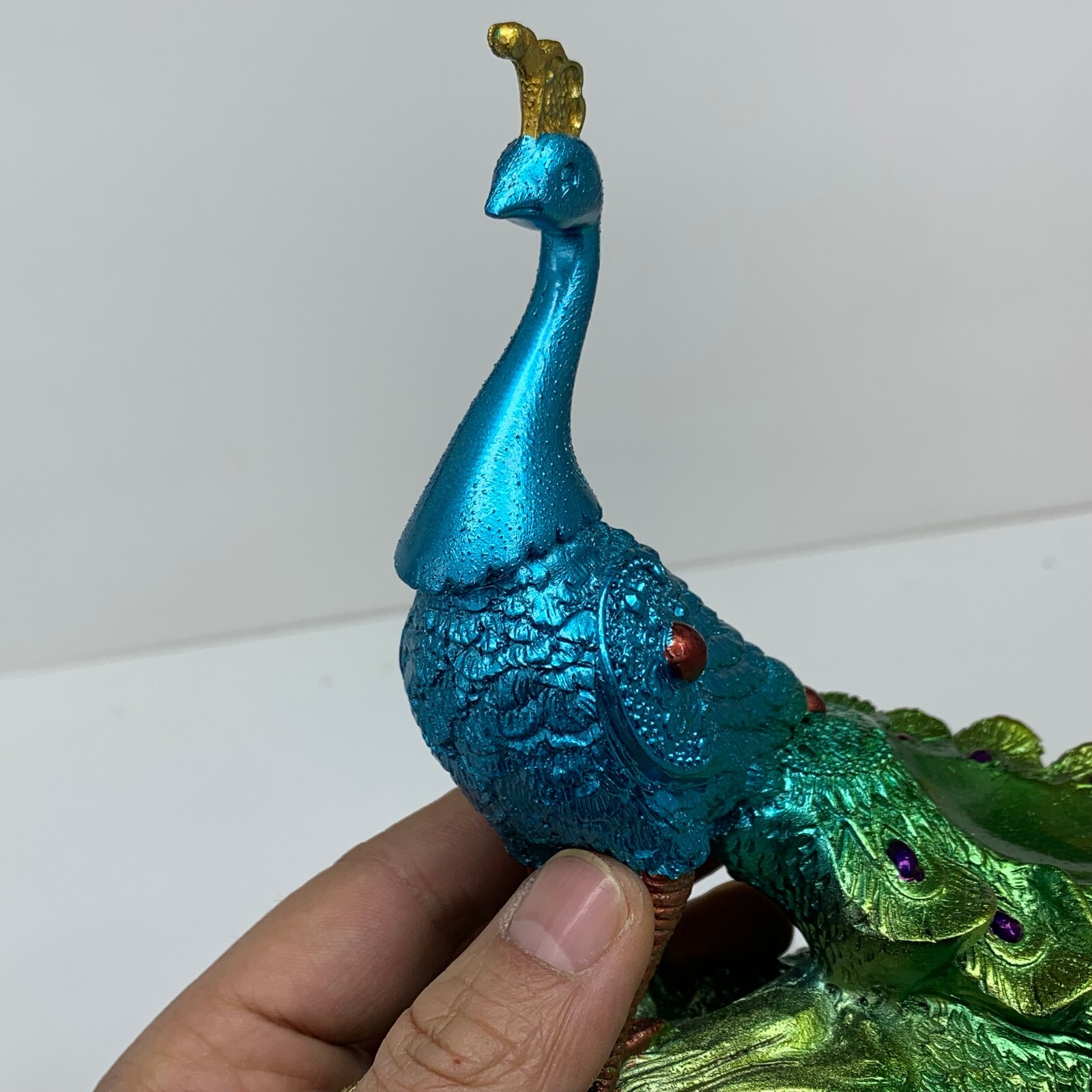 peacock Sphere Resin Holder Stand Base Crystal Ball stand C5