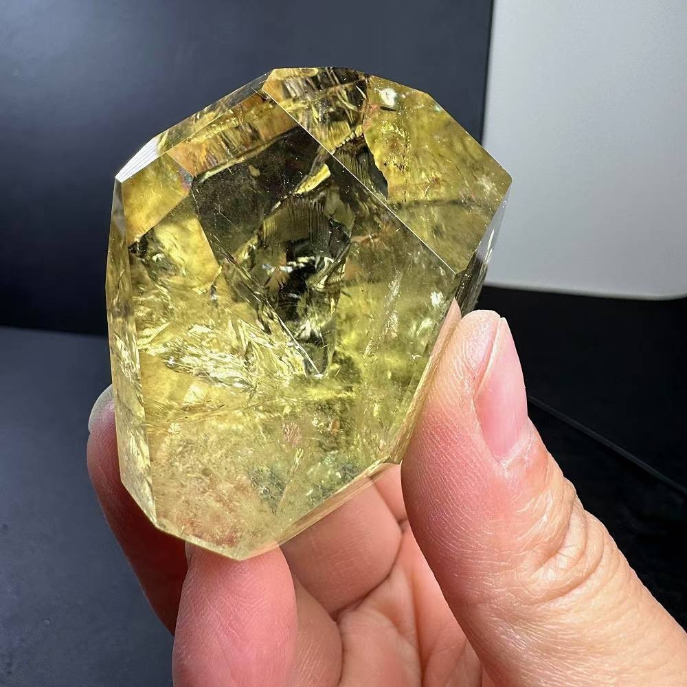 184g Natural Citrine Quartz Carved Freeform Crystal Reiki Healing Decor
