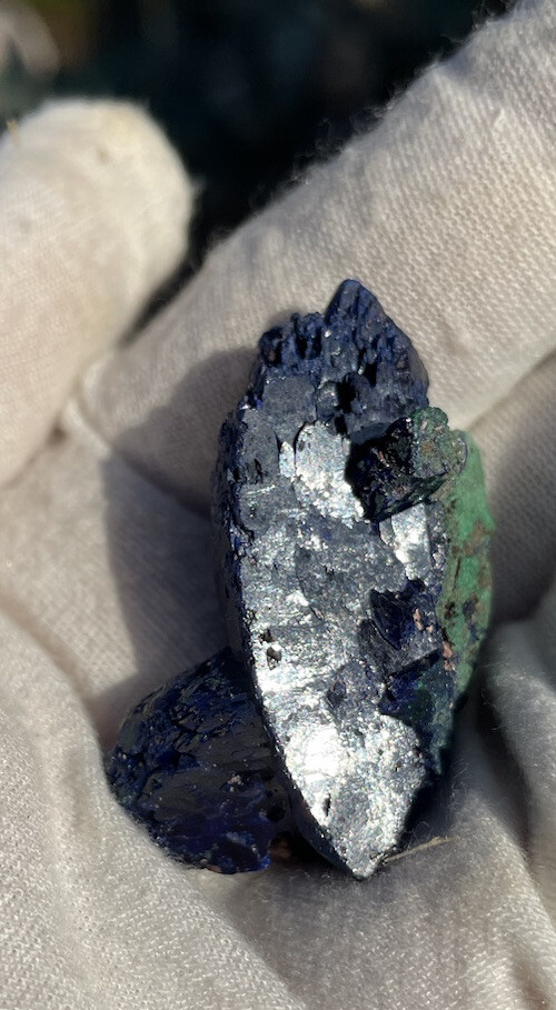 ~ 1 5/8” high x 1 1/4” x 3/4” depth, AZURITE, Milpillas Mine, Mexico