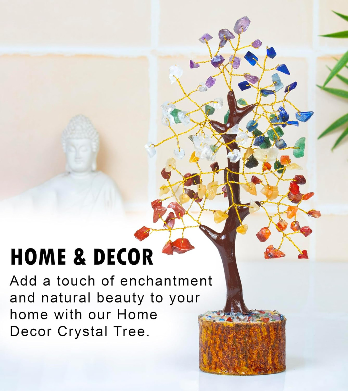 Crocon 7 Chakra Crystal Tree of Life Office Decor Meditation Gift for Women Home