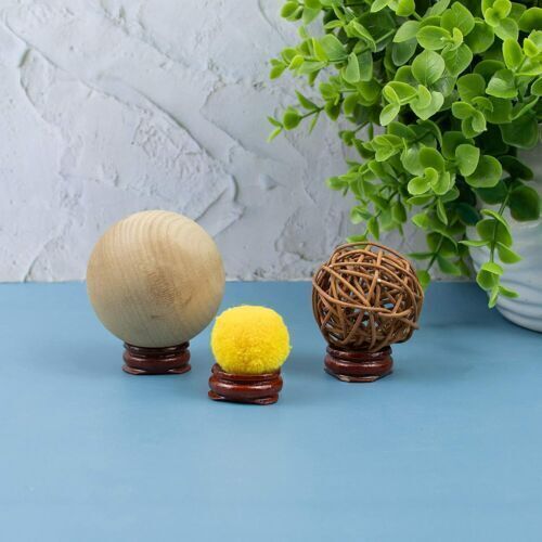 10pcs Wood Display Stand For 20-60MM Crystal Ball Sphere Globe Stone Holder Egg