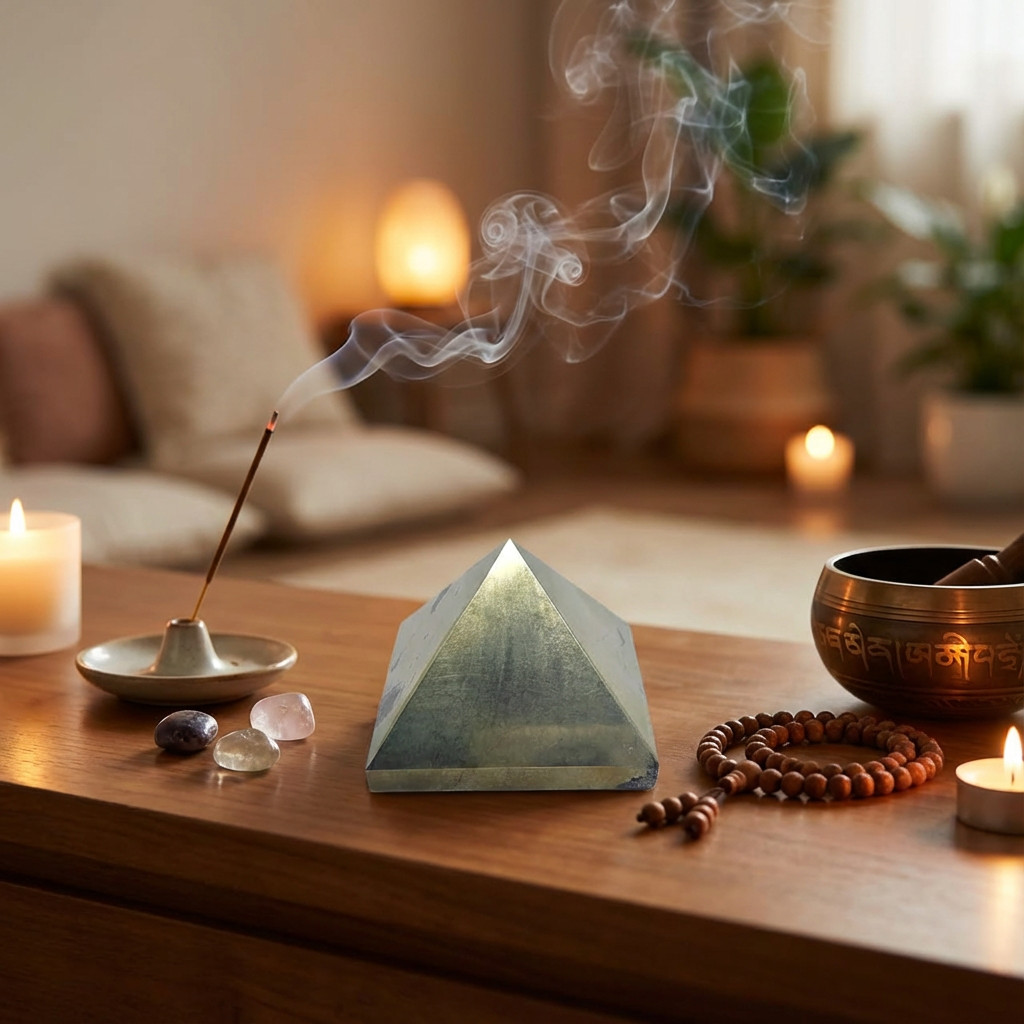 Pyrite Pyramid Handmade | Certified Wealth Crystal for Abundance & Protection