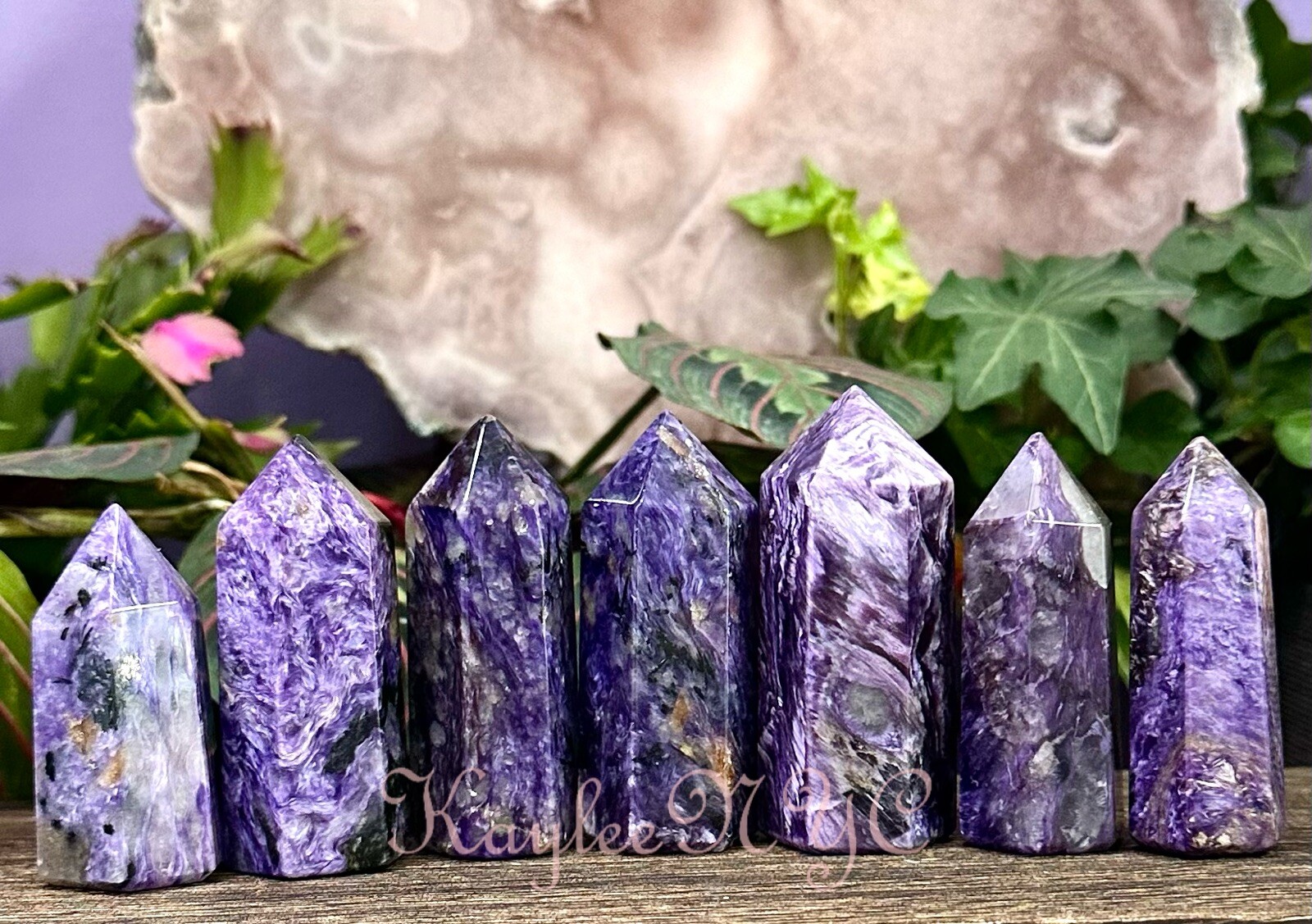 Wholesale Lot 1 Lb Natural Charoite Obelisk Tower Point Crystal Energy
