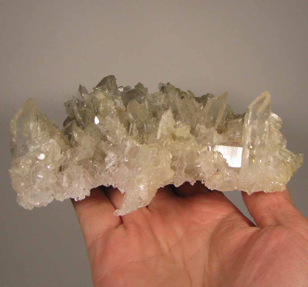 5.7″ Clear QUARTZ Crystals Cluster – Mt. Ida, Arkansas – 1.4 lbs.