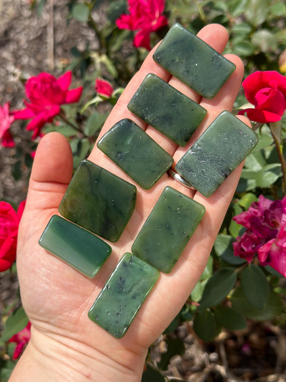 Nephrite Jade Crystal Slice, Natural Nephrite Jade from Siberia