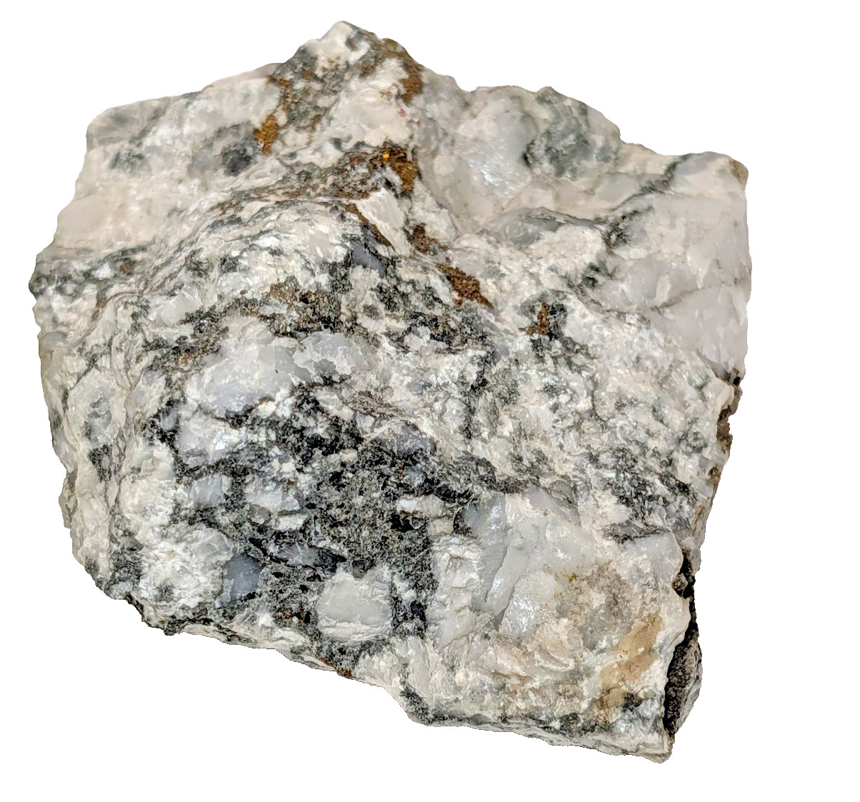 Chalcopyrite in Quartz Calcite Matrix 337g Austria Mineral Specimen NICE