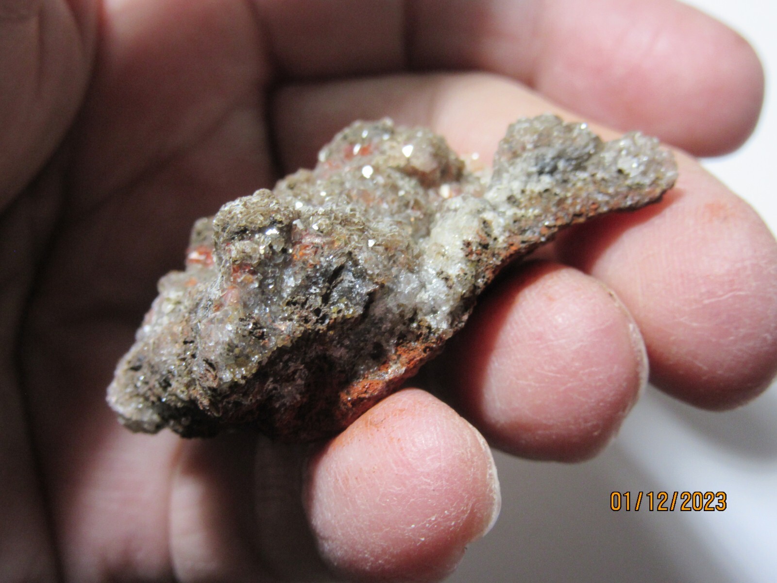 Natural Red Quartz Crystal CLUSTER 2 3/8″ Rough Collectible Reiki RQCCC-1