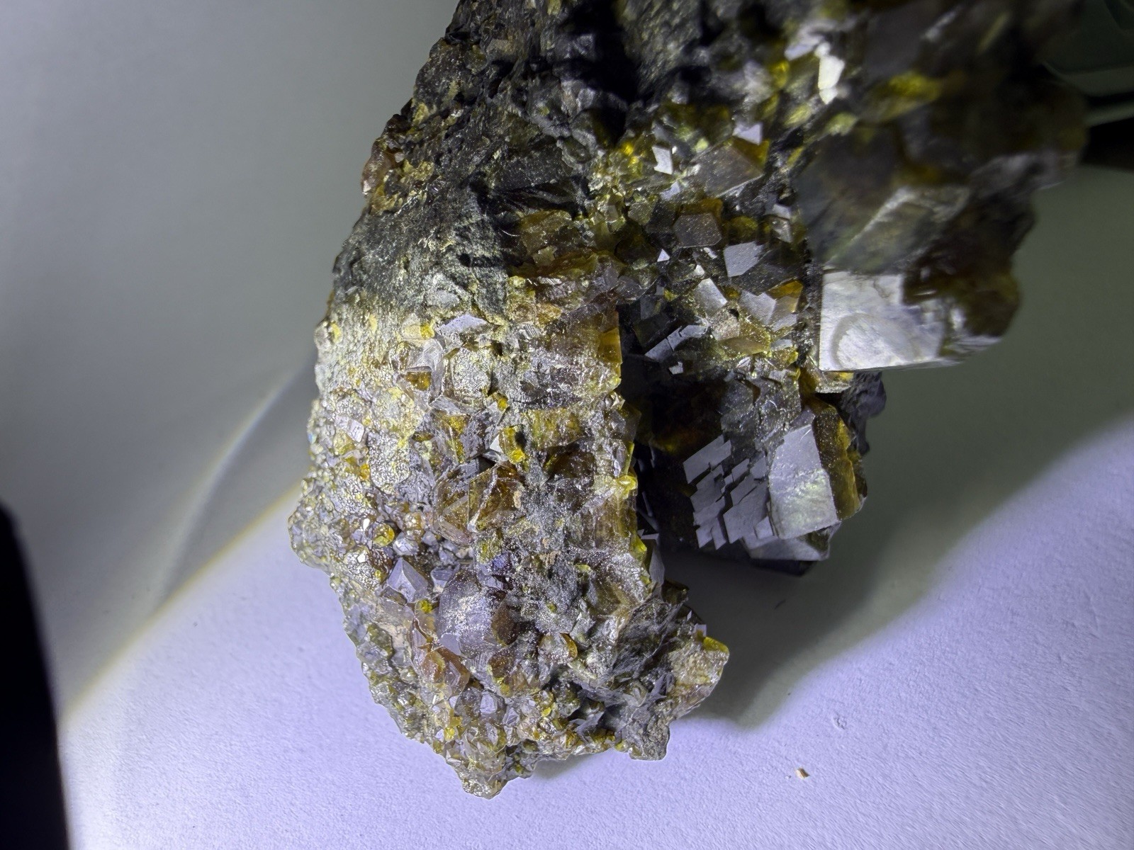 Natural Andradite Garnet Crystal Cluster 224g Olive Brown Mineral Specimen