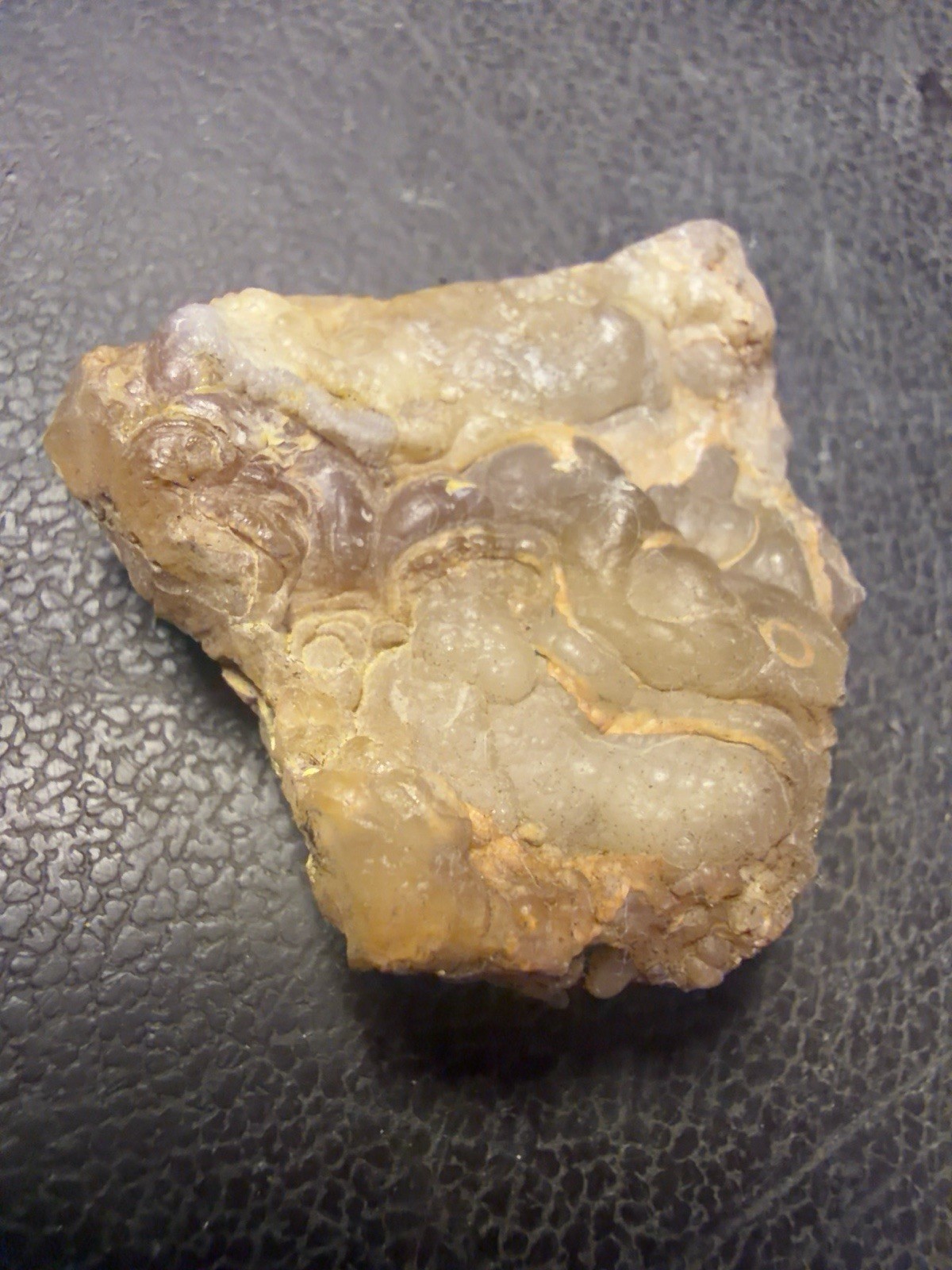Natural Botryoidal Chalcedony Quartz Mineral Specimen on Matrix Druzy 1-3/4”