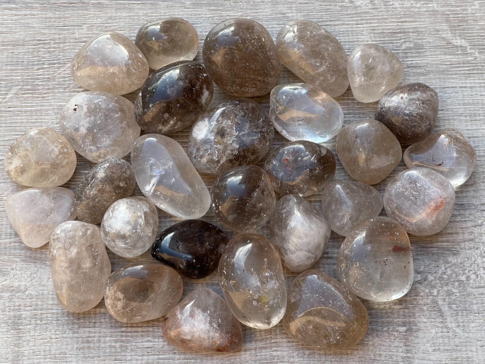 Smoky Quartz Pebble, 1-2 Inches Large Tumbled Smoky Quartz, Pick How Many