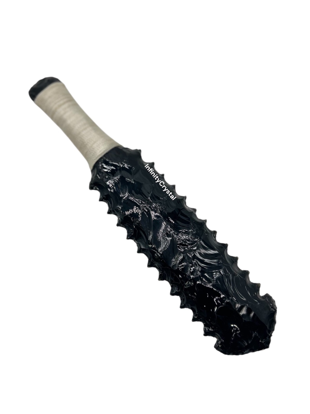 12” Black Obsidian Macuahuitl Aztec Sword Replica Handmade Tribal Warrior Knife.