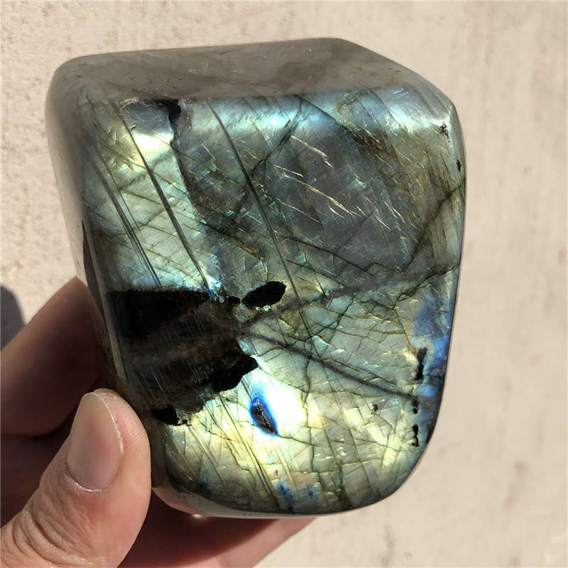820g Natural Labradorite Quartz Crystal Spectrolite Mineral Reiki healing