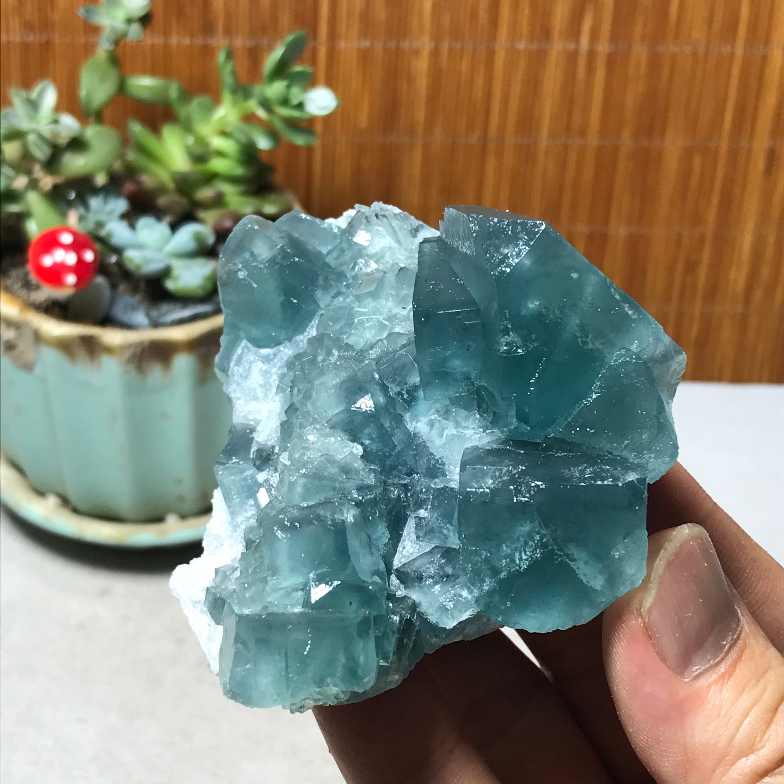 75-67-40mm Rare Natural Green Calcite fluorite Mineral Specimen 221g A6082