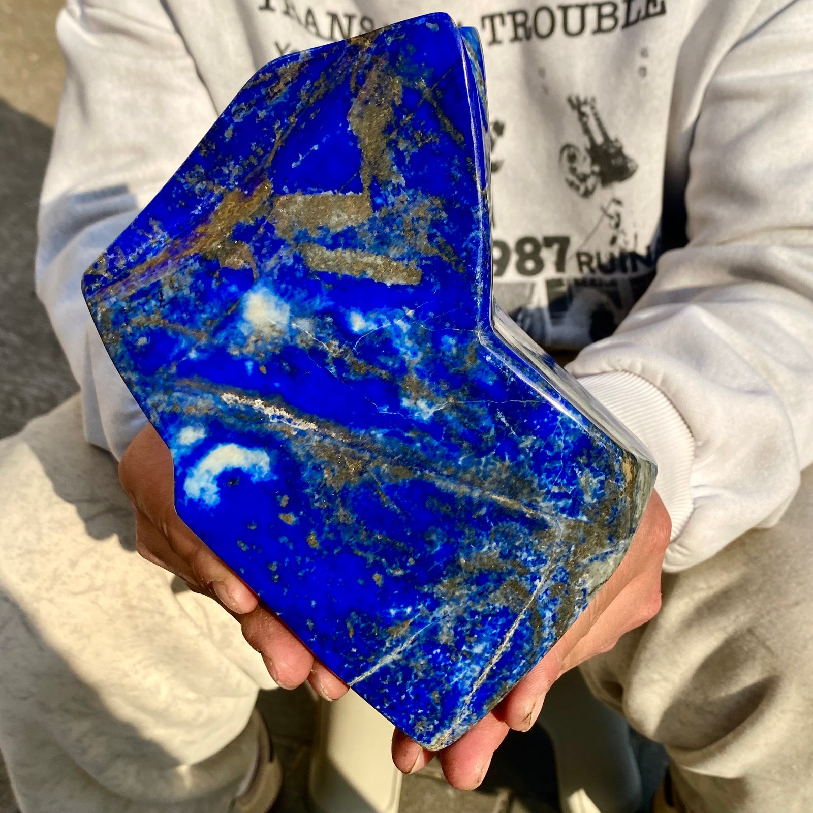 5.3LB LapisLazuli Freeform Polished Rough Tumble Healing Crystal Specimen Stone