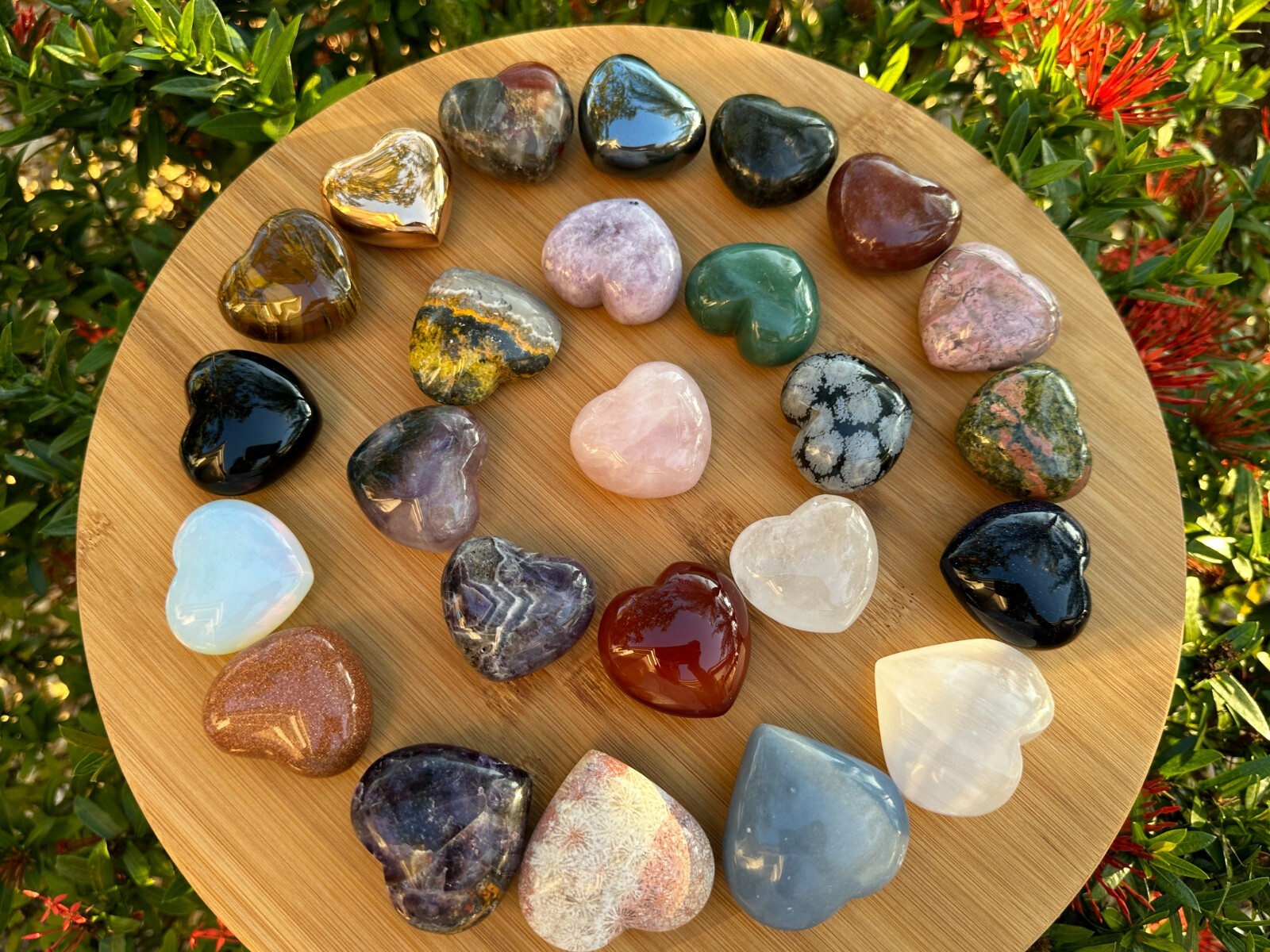 Large Gemstone Heart, 1.75″ Polished Crystals Gemstone Puffy Hearts, Pick a Type