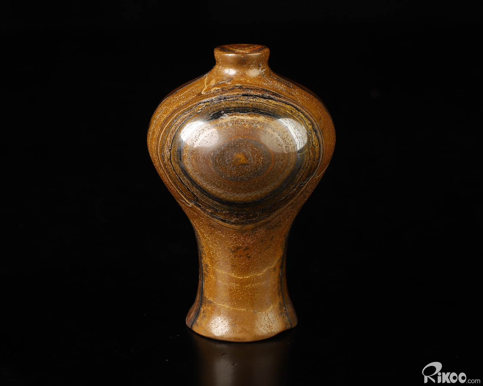 3.0″ Tiger Iron Eye Hand Carved Crystal Vase Sculpture, Crystal Healing