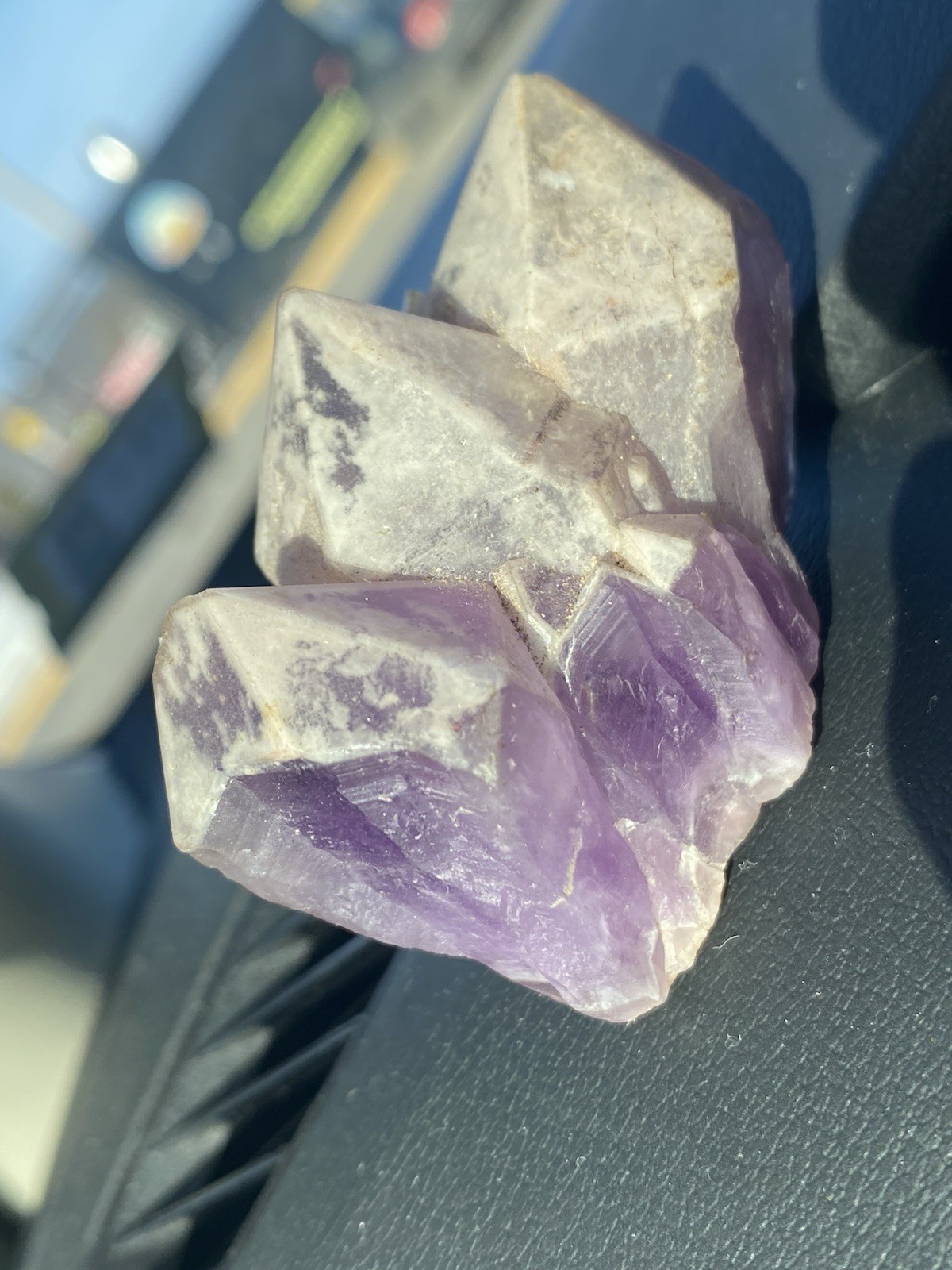 White Capped Amethyst Crystals, Austrian Alps, Austria 21/2×13/4×13/4 Inches