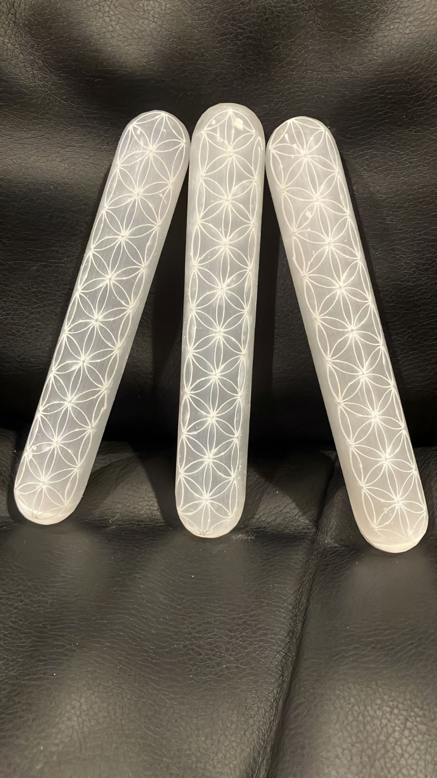 Natural Selenite Crystal Massage Wand ” Smooth Polished Heal LOT of 5 BULK Whole