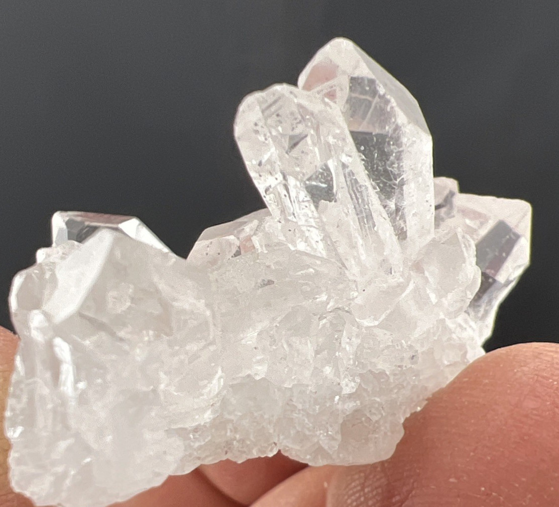 Natural Clear Lemurian Quartz Crystal Cluster Minas Gerais, Brazil 18 grams