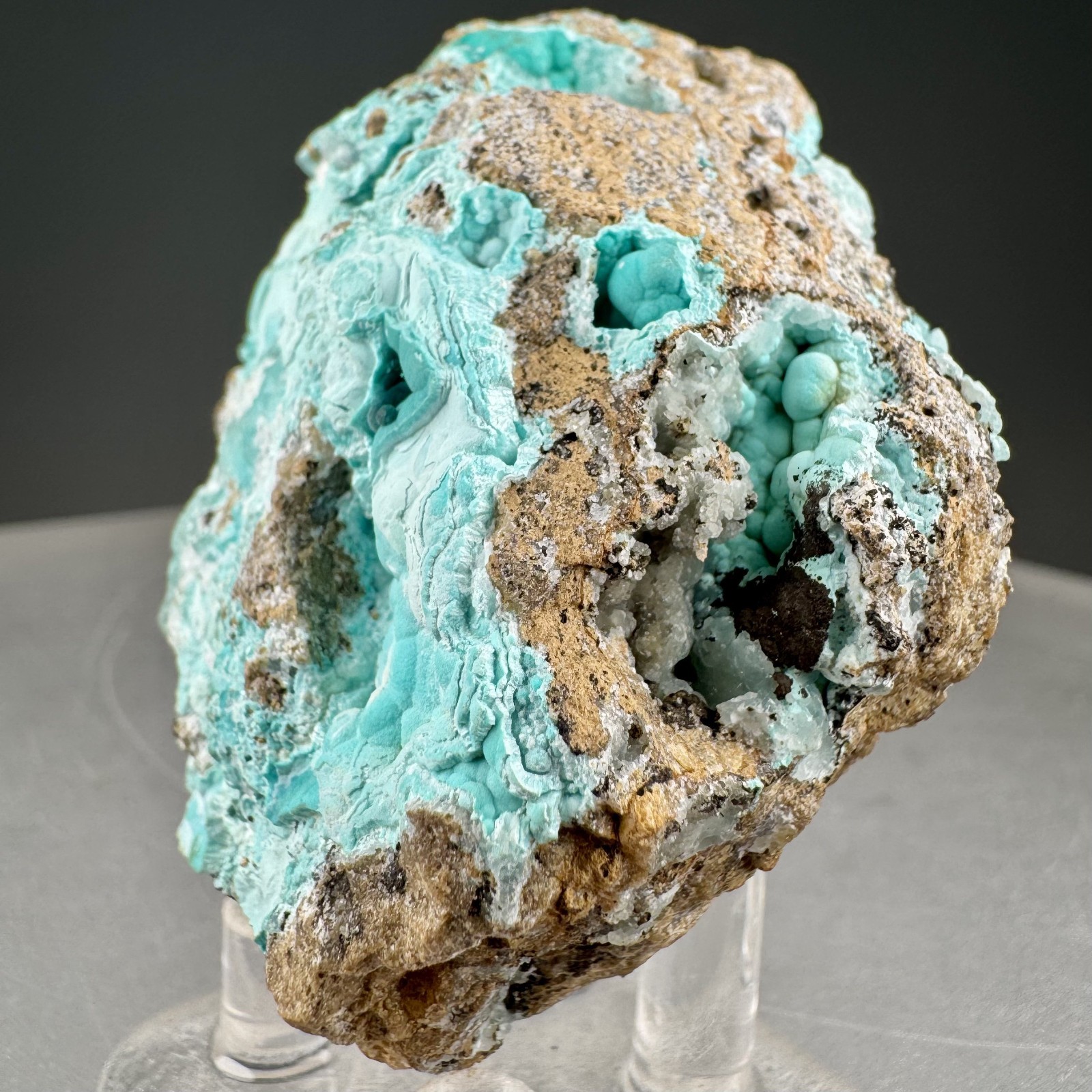 Vibrant Blue Smithsonite: Yanga Koubenza mines, Mfouati, Republic of Congo