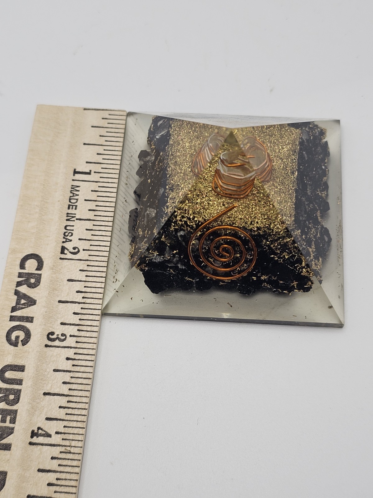2.5″ Black Shungite Orgonite Orgone Pyramid Energy Reiki Charged Generator