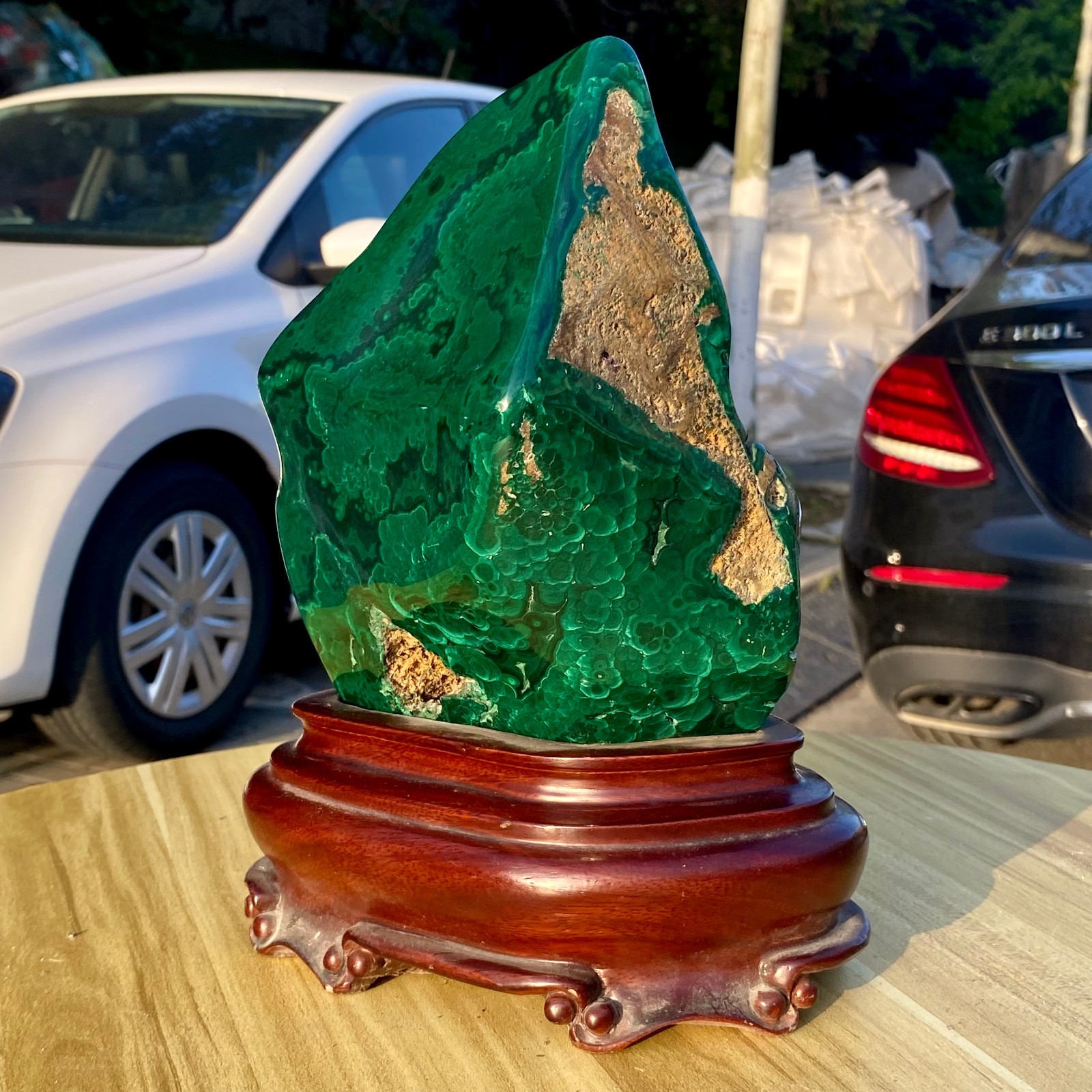 7.71LB TOP Natural Malachite crystal quartz Mineral specimen Reiki gem