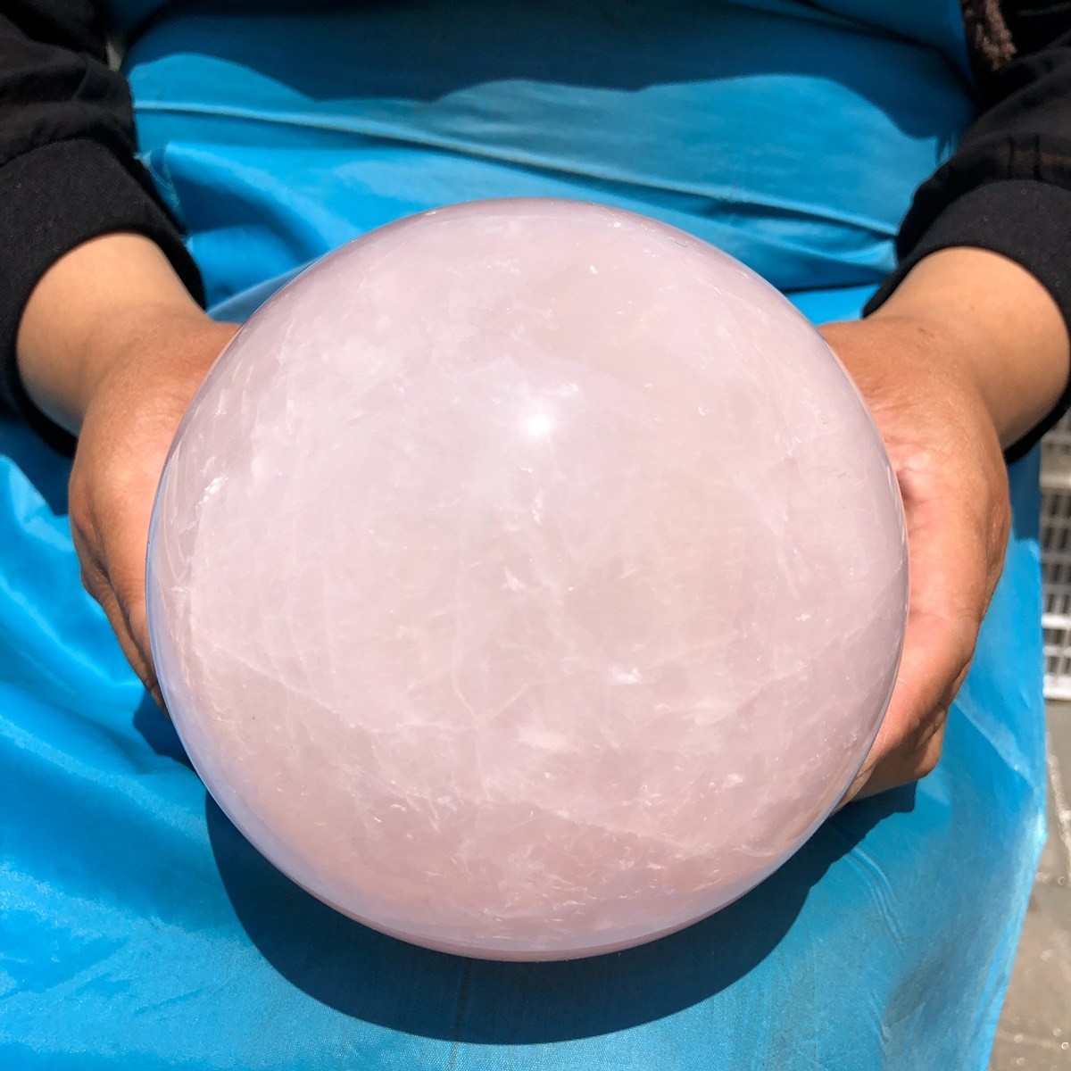 6.75LB Large Natural Pink Rose Quartz Sphere Crystal Ball Reiki Mineral Healing