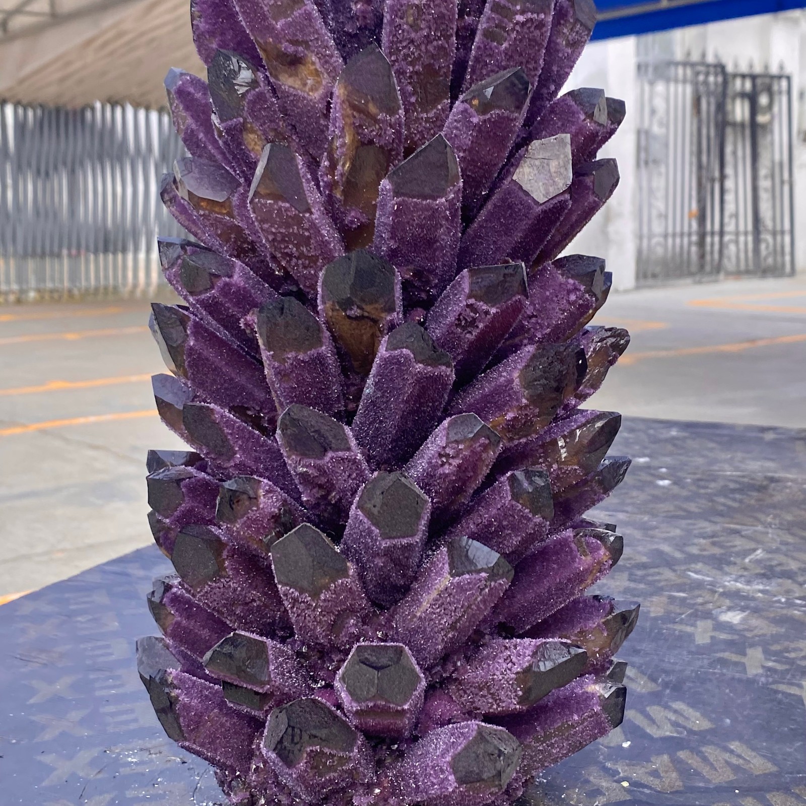 26.7LB Natural Purple Crystal Cluster/Flower Shape Mineral Specimen healing