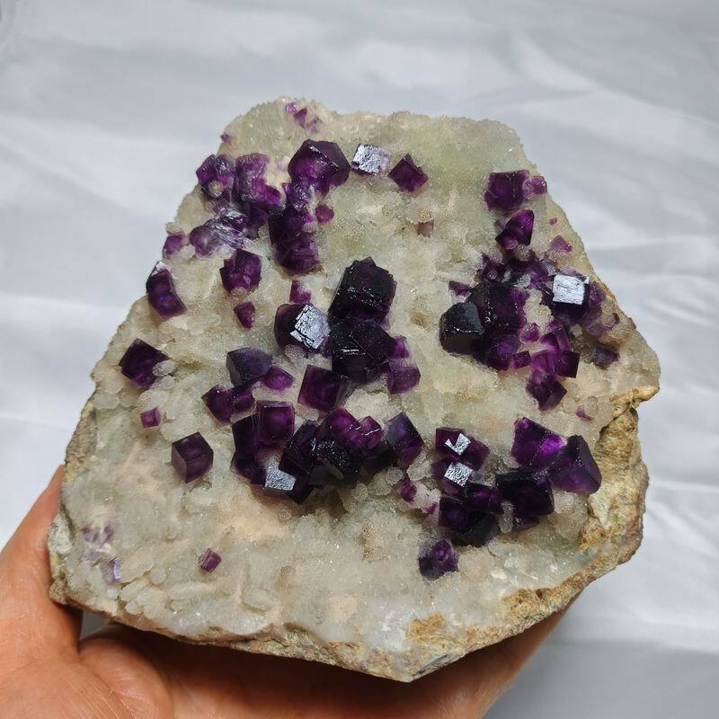1840g Purple Fluorite Cluster on Matrix , Jingbian, Anhui, China