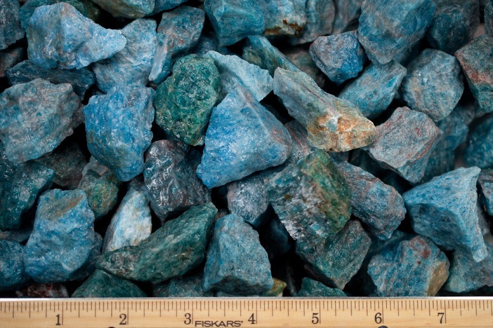 1/2 lb Blue Apatite Rough Stones – Natural Crystal Mineral Specimens Tumbling