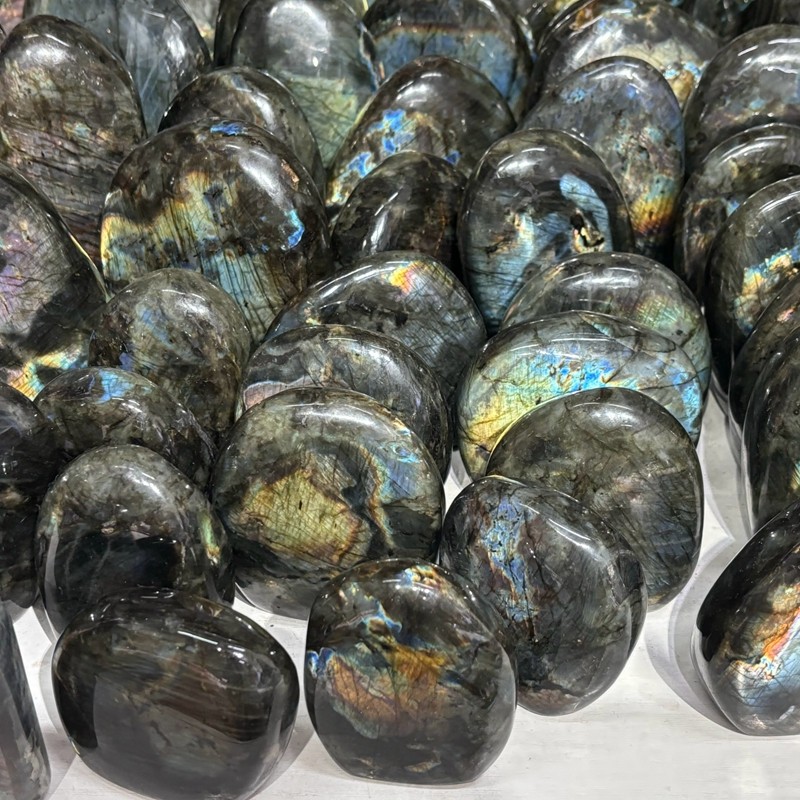 22LB Natural Labradorite Free shape Quartz Crystal Mineral Specimen Wholesale