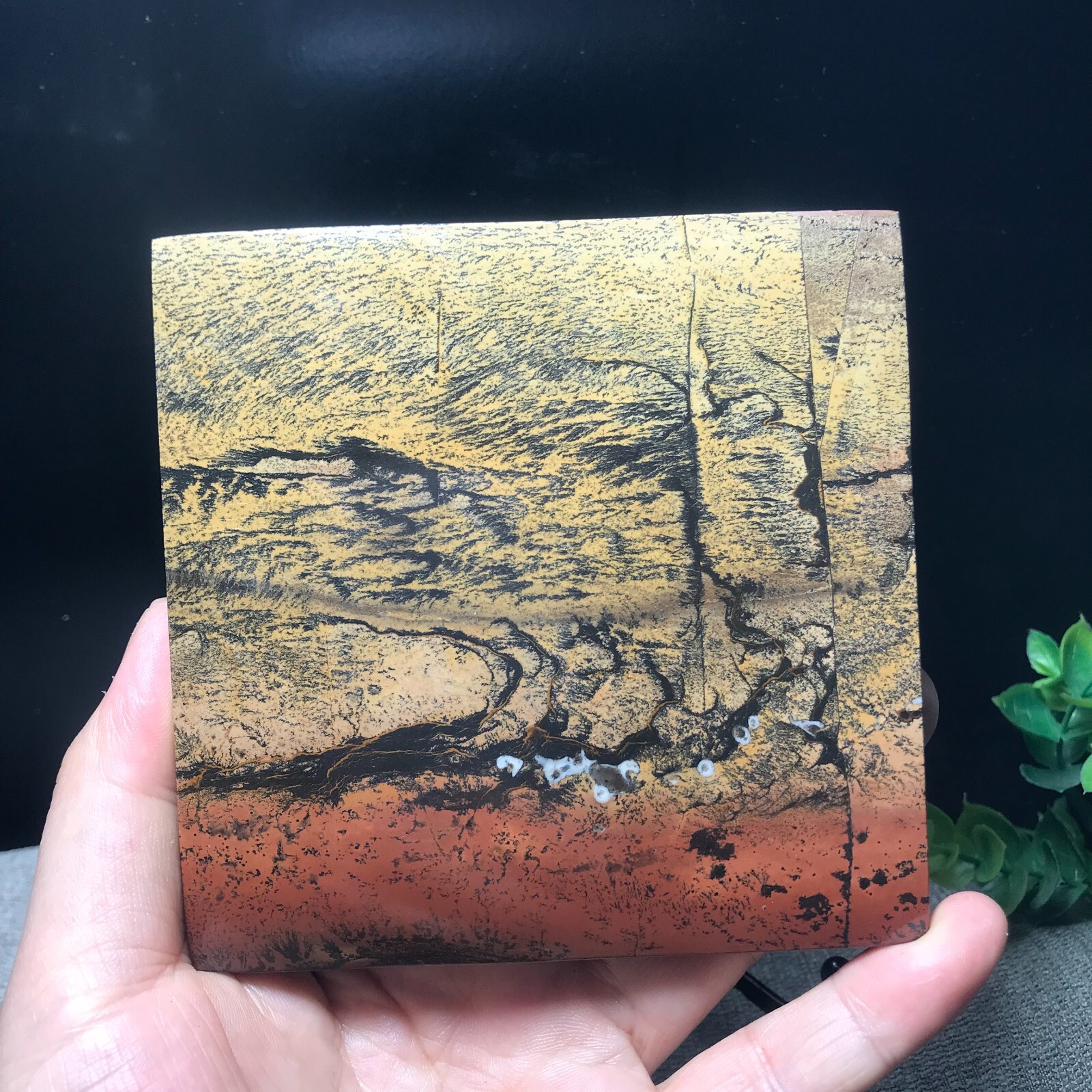 220g Natural Chinese painting stone crystal ornaments for home decoration 15
