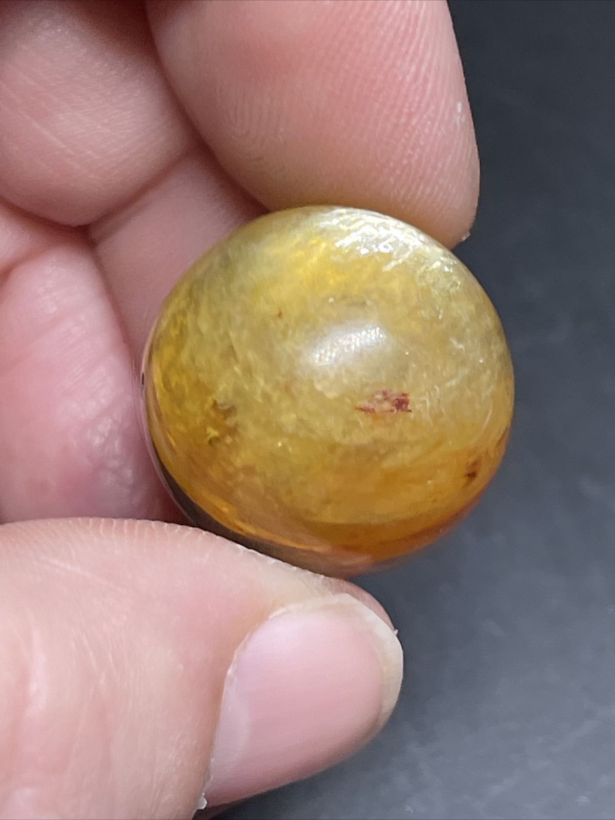 Yellow Mica Mini Sphere Ball Orb Marble Crystal 20.2mm