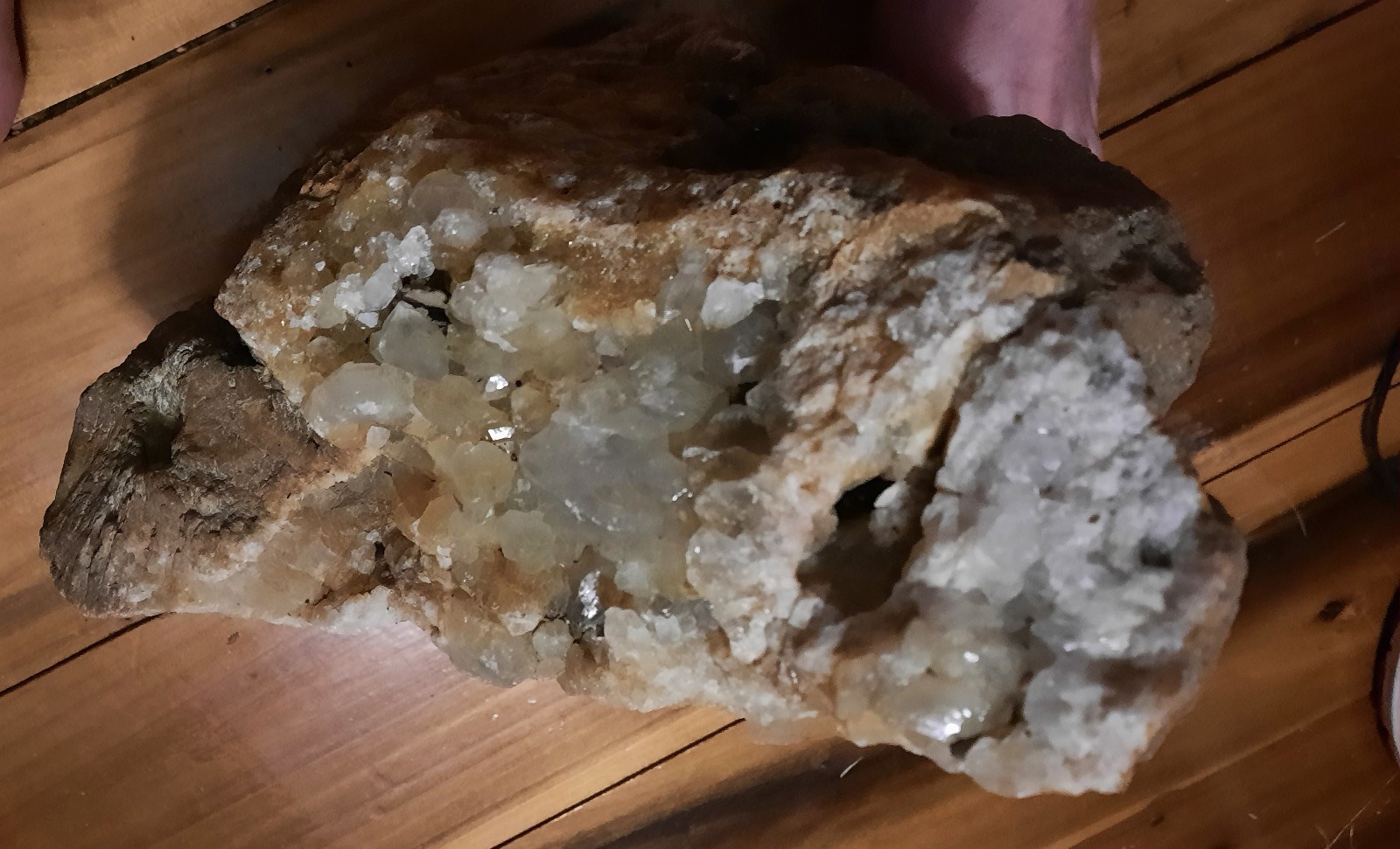 Large 10″, 13.2 lb Kentucky Calcite Geode Half with Crystals Everywhere