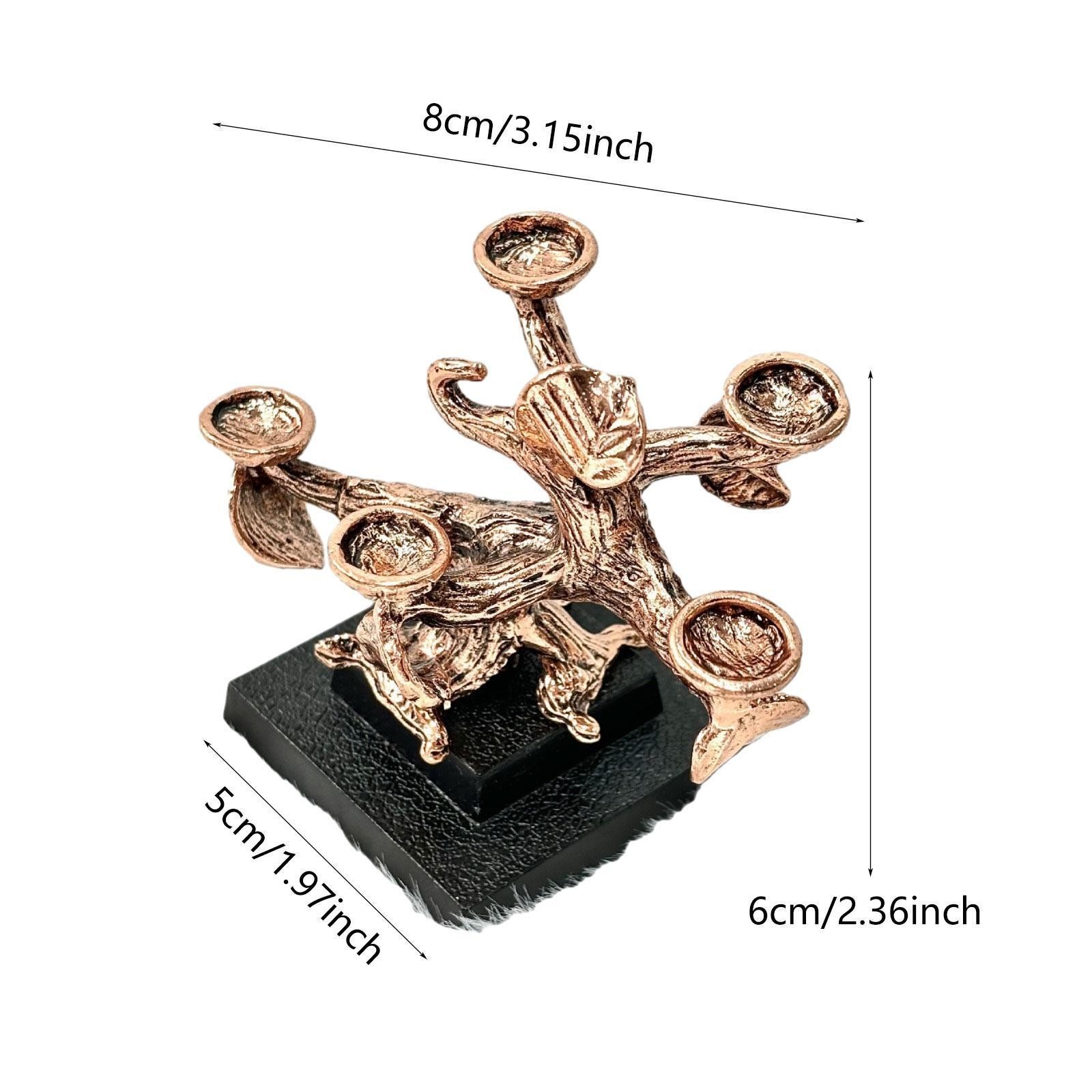 Crystal Ball Stand Mineral Holder Tree Shaped 5 Sites Multifunctional Sphere