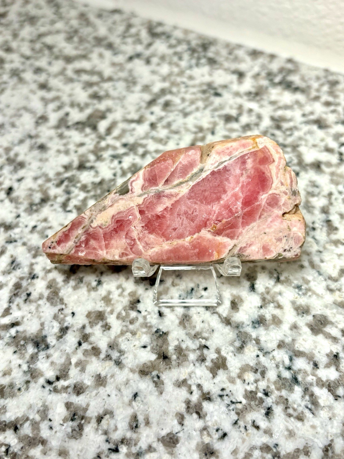 HQ Rhodochrosite Polished Freeform Slab Free Shipping (Stand Not Included)