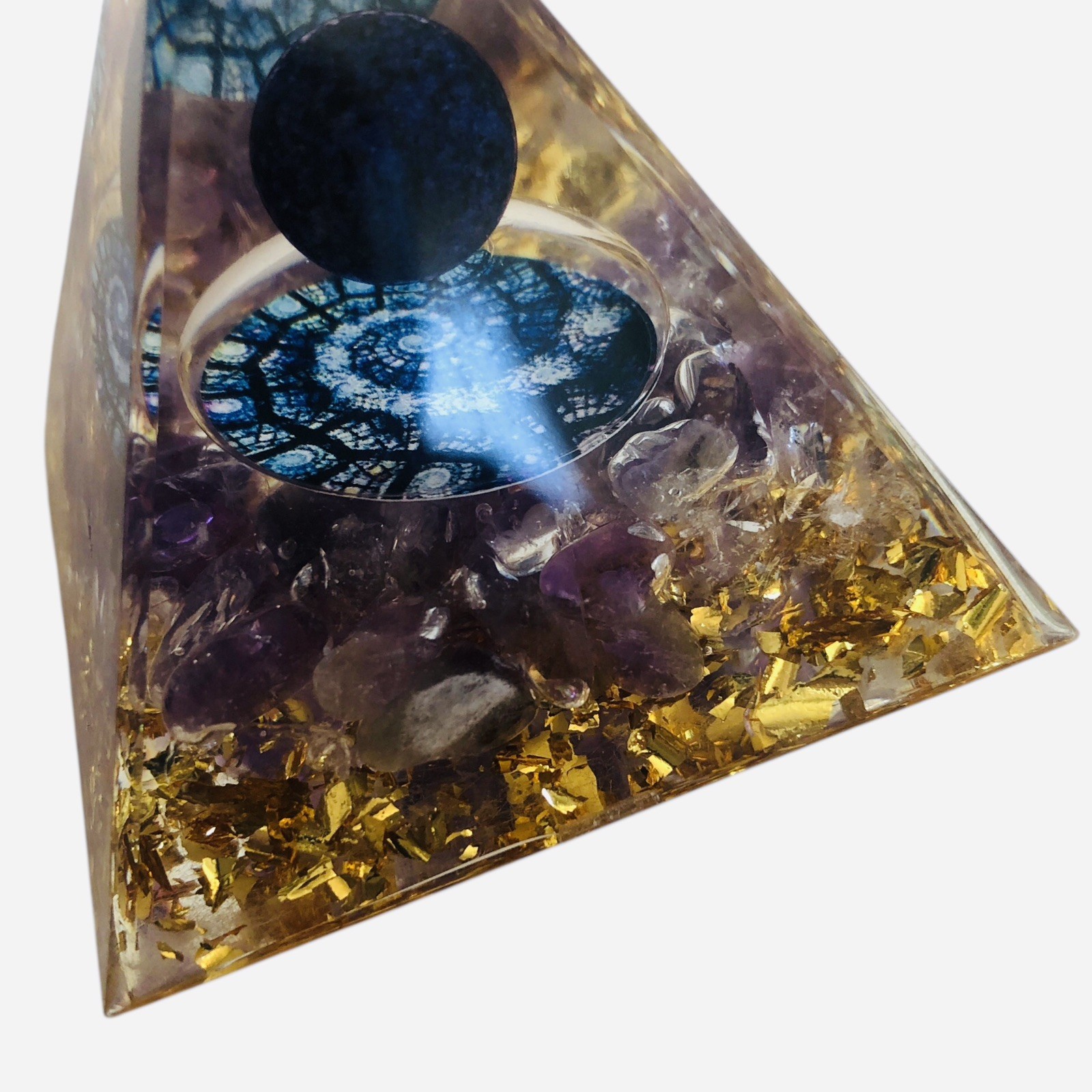 Orgone Mini Pyramid Energy Generator Emf Protection Healing Meditation Orgonite