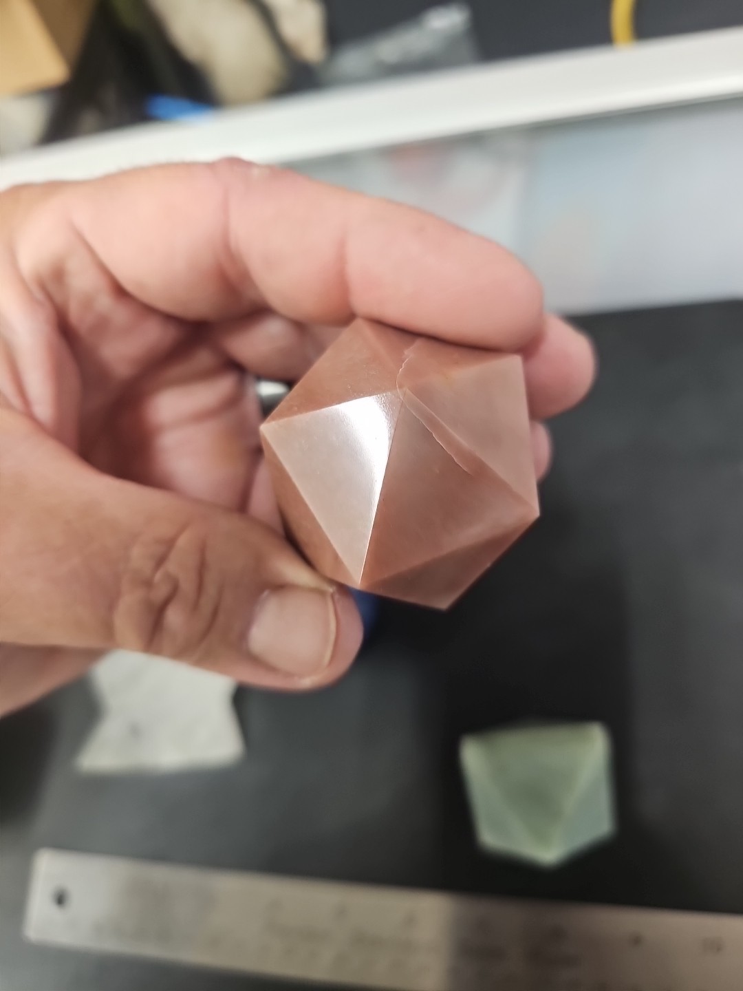 Sacred Geometry Gemstone Set: Platonic Solids & Energy Stones Extra Large