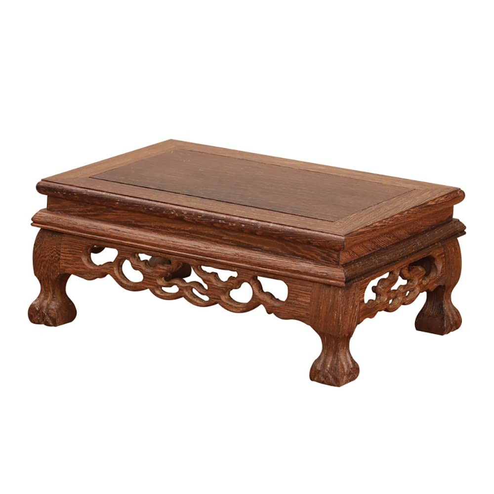 Chinese Wooden Rosewood Base Rectangular Chicken Wing Wood Carved Stand Base …